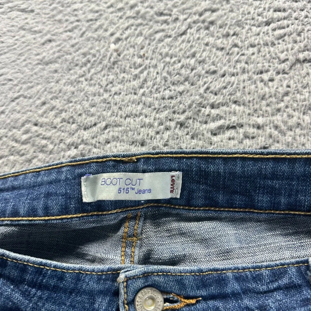 Levi's 515 Jeans‎ Womens 36x30 Blue Cotton Denim Bootcut Workwear Faded Travel
